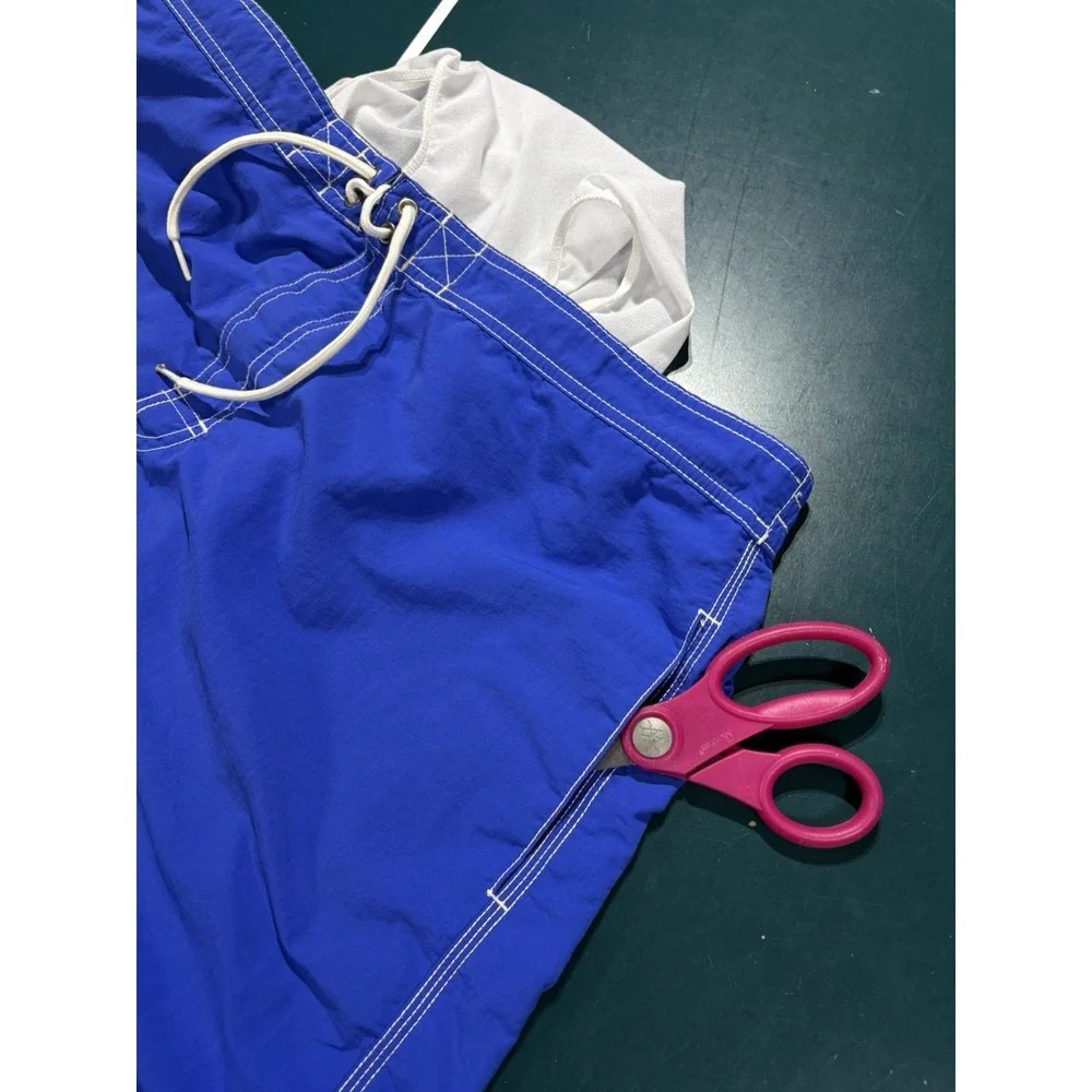 Vintage Polo Ralph Lauren Swim Trunks Men 2XL Blue Mesh Lined Nylon Board Shorts